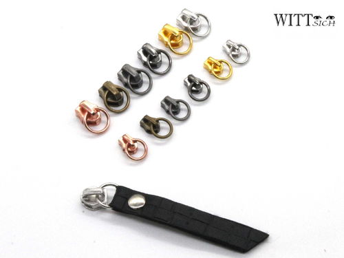 20 0-Ring Zipper silber/rose gold/gunmetal/antique brass/gold/titan
