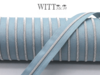 1 m metallisierter Reißverschluss mattes hellblau-silber schmal inkl. 3 Schieber