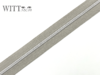 1 m metallisierter Reißverschluss businessgrau-silber schmal inkl. 3 Schieber