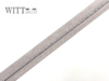 1 m metallisierter Reißverschluss warmgrau-silber breit inkl. 3 Schieber