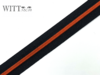 1 m Reißverschluss schwarz-orange breit inkl. 3 Schieber