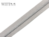 1 m metallisierter Reißverschluss businessgrau-silber breit inkl. 3 Schieber