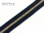 1 m metallisierter Reißverschluss schwarzblau-silber breit inkl. 3 Schieber