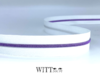 Endlosreißverschluss weiß-lila schmal ab 10cm (ohne Zipper)